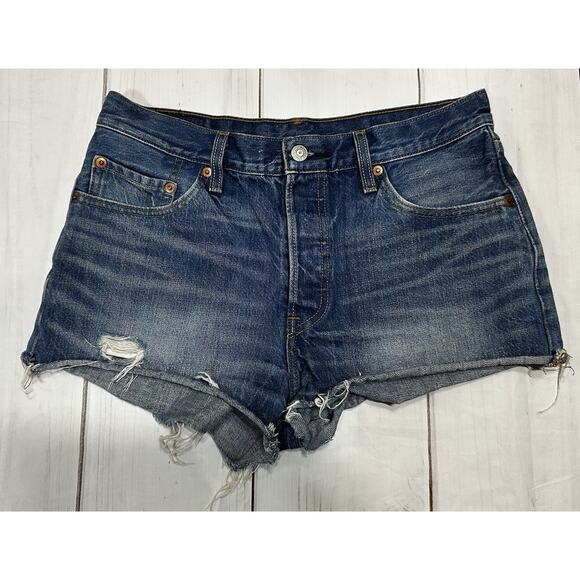 Levi's Pants - Levi’s 501 Shorts Women Size 29 High Rise Button Fly Cut Off Distressed NWOT